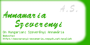 annamaria szeverenyi business card