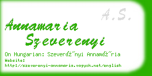 annamaria szeverenyi business card